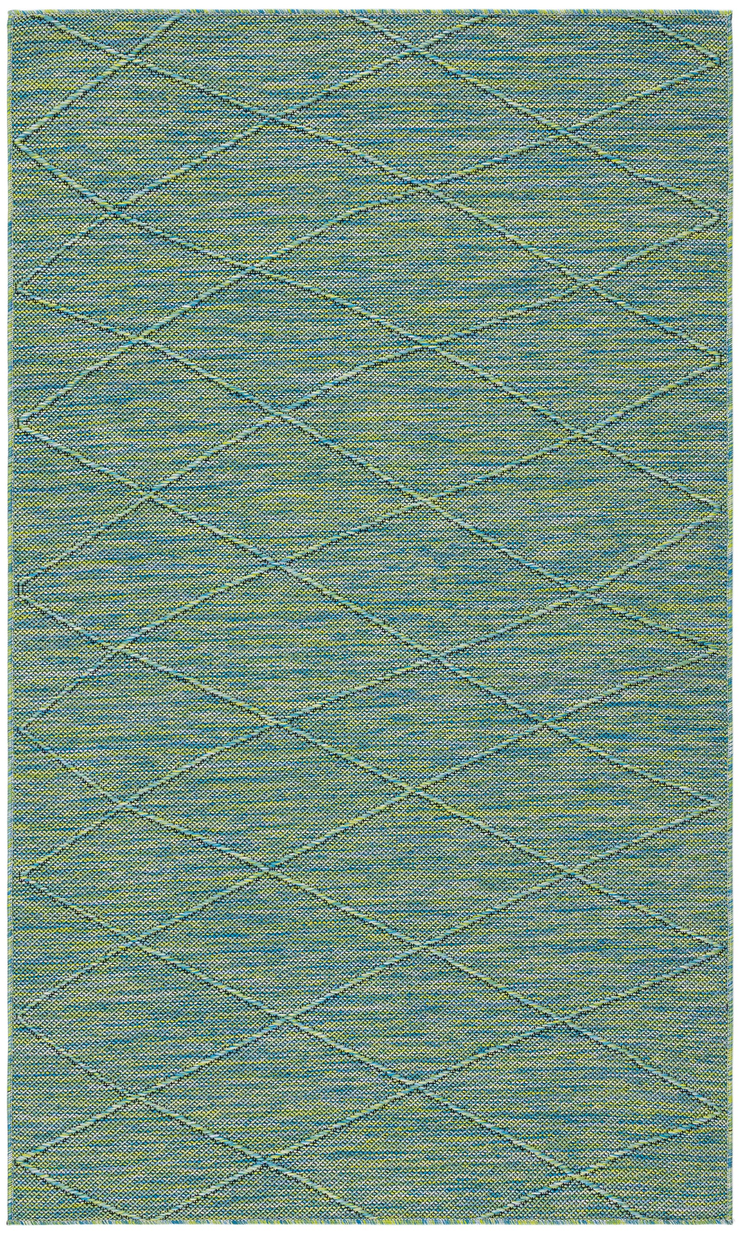 Nourison Washable Solutions 3' x 5' Blue/Green Modern Rug