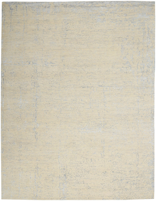 Nourison Luna 7'9" x 9'9" Ivory Silver Blue Modern Indoor Rug
