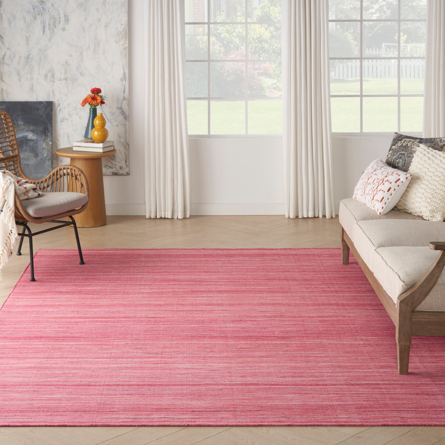 Nourison Interweave 8' x 10' Rose Modern Indoor Rug
