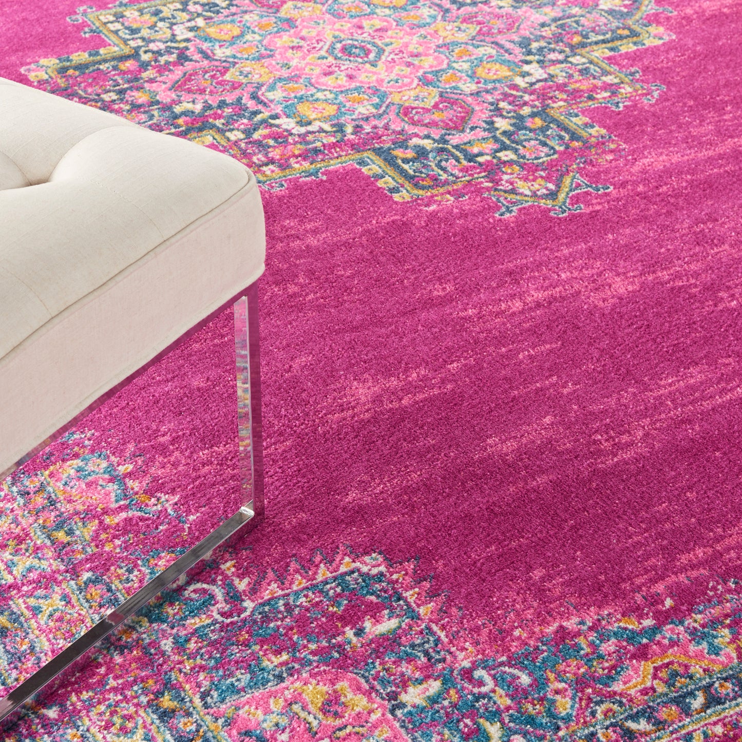 Nourison Passion 12' x 18' Fuchsia Bohemian Indoor Rug