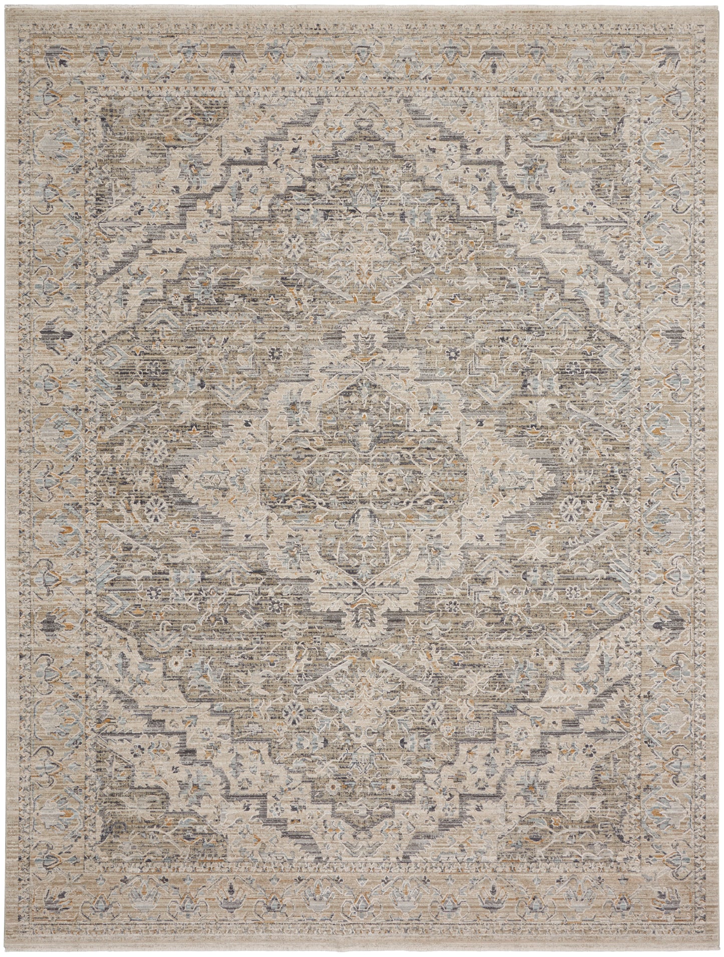 Nourison Lynx 9'10" x 13'6" Ivory Taupe Vintage Indoor Rug