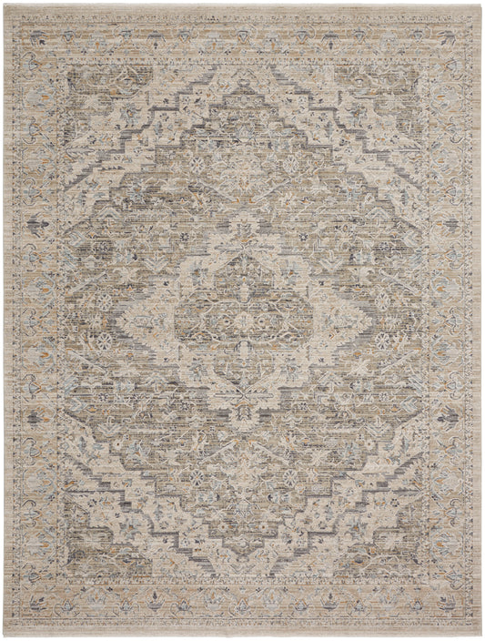 Nourison Lynx 9'10" x 13'6" Ivory Taupe Vintage Indoor Rug