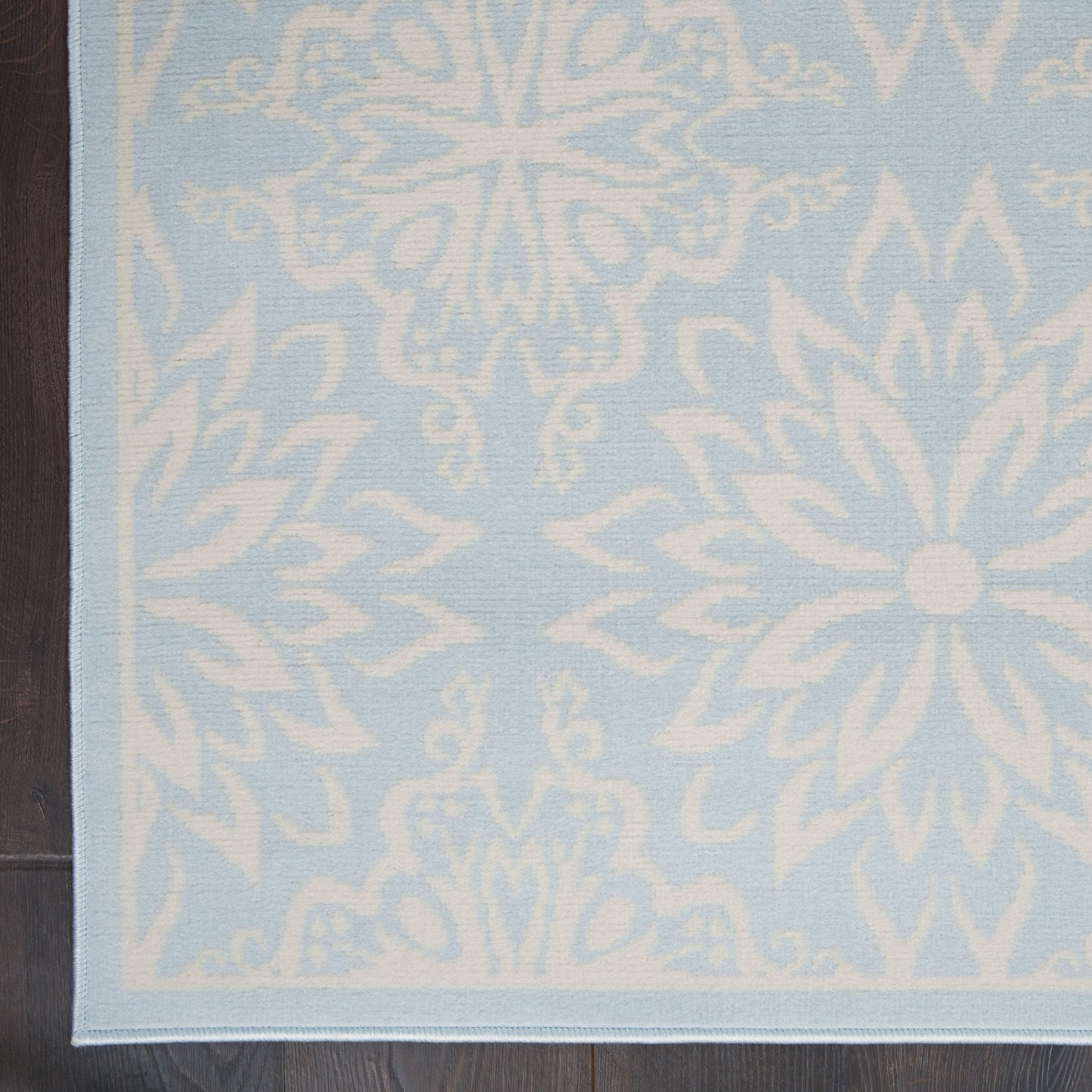 Nourison Jubilant 4' x 6' Ivory/Light Blue Farmhouse Indoor Rug