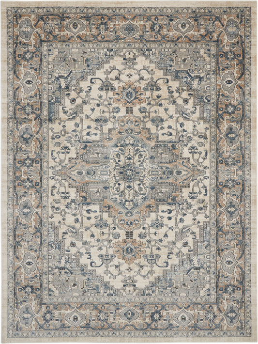 Nourison Quarry 7' x 10' Ivory Grey Farmhouse Indoor Rug