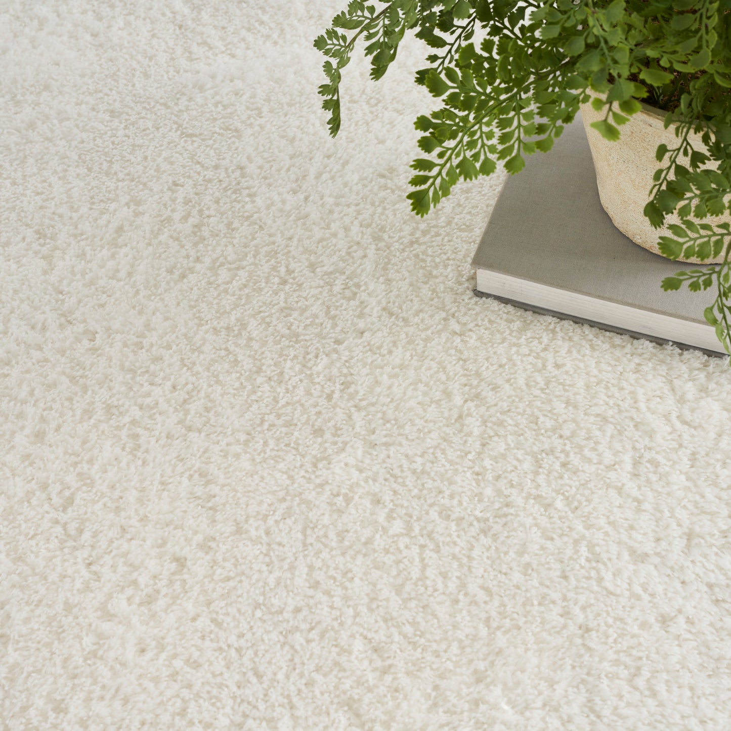 Nourison Pacific Shag 7'10" x 9'10" Ivory Shag Indoor Rug