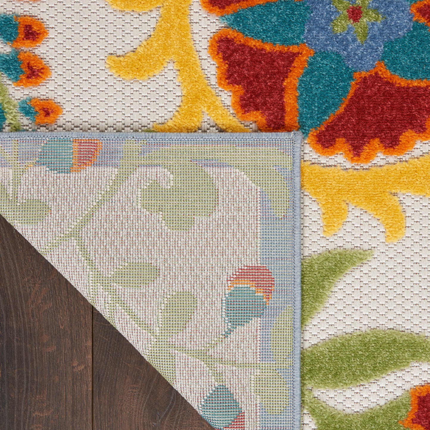 Nourison Aloha 6' x 9' Ivory Multicolor Farmhouse Rug