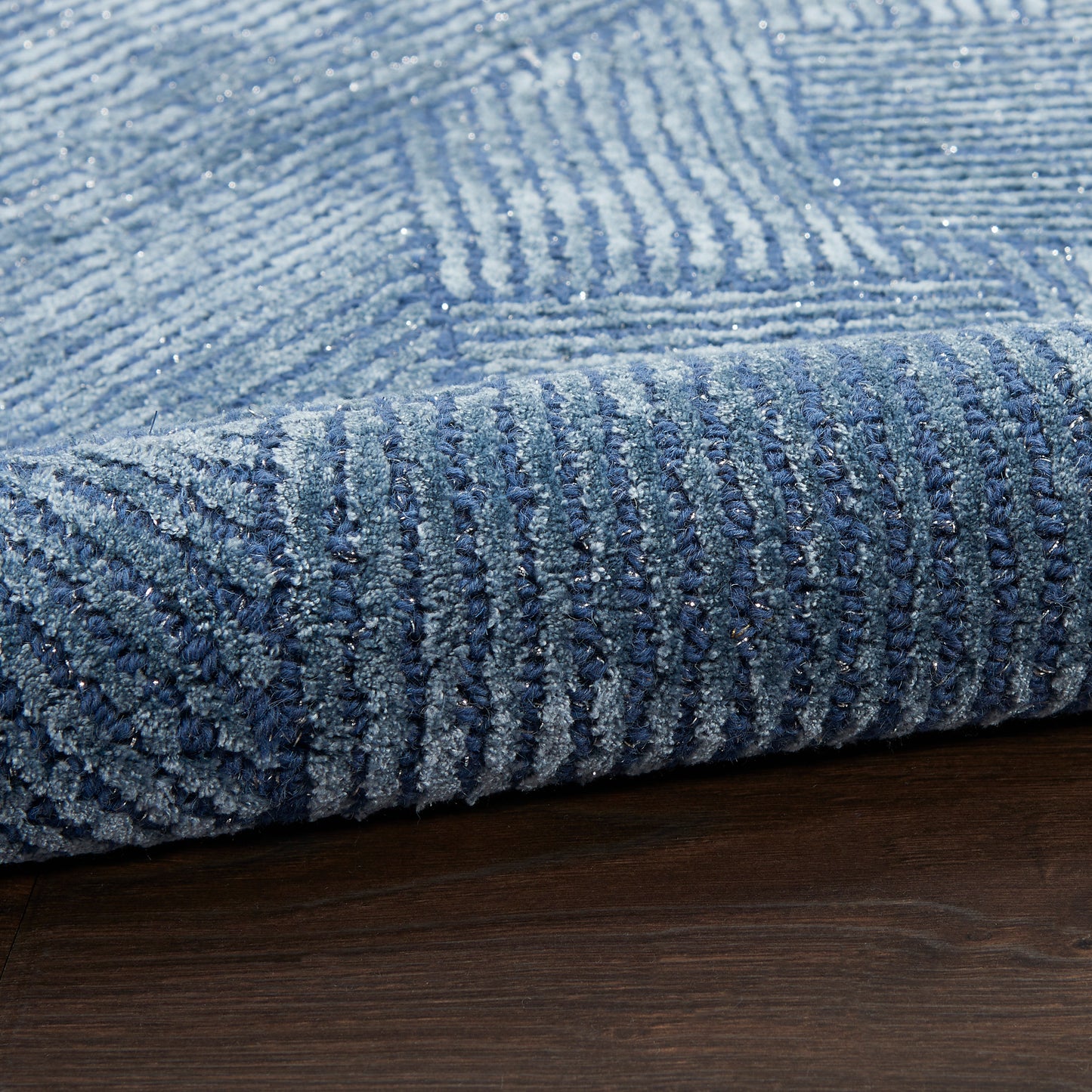 Michael Amini Ma30 Star 7'9" x 9'9" Blue Modern Indoor Rug