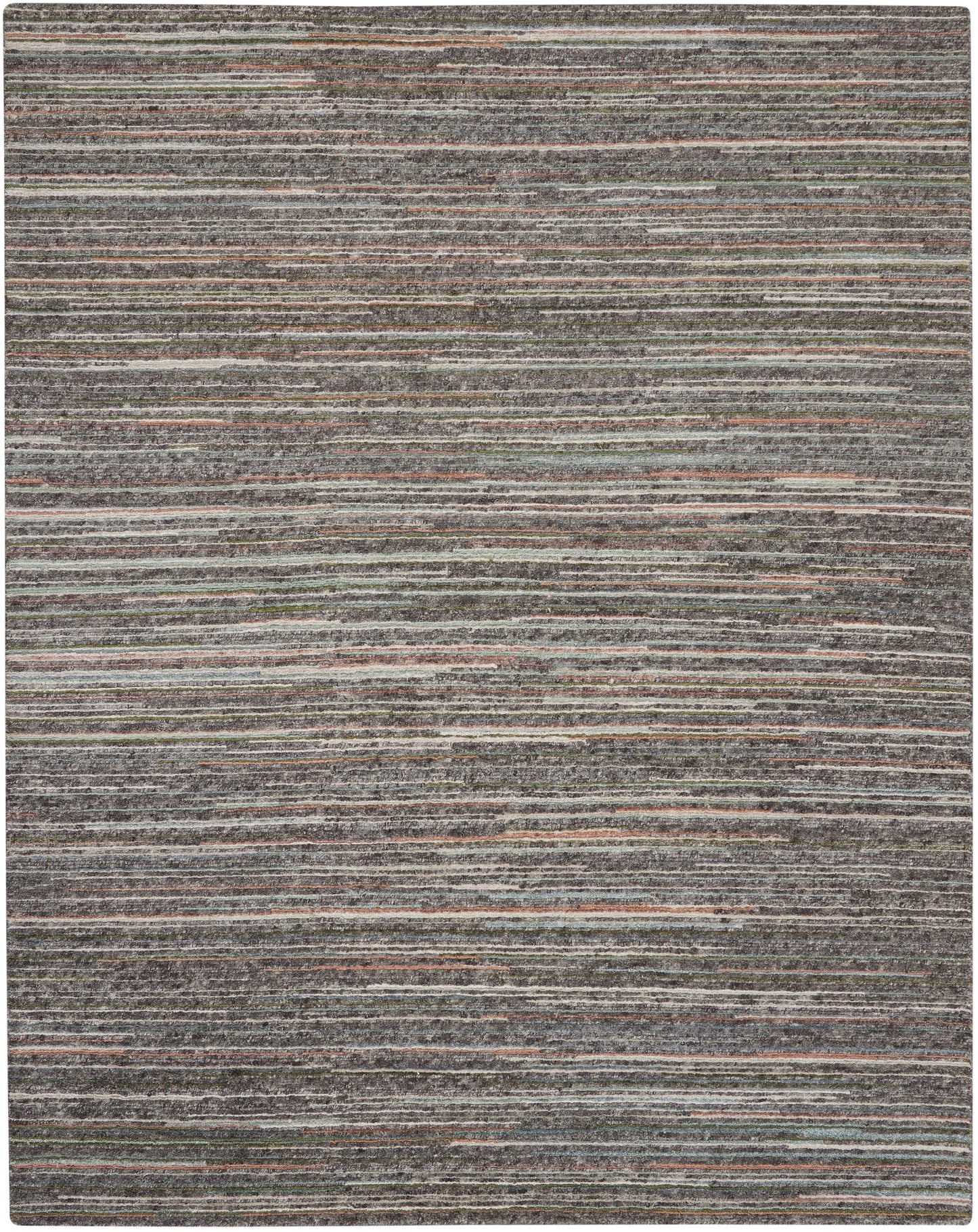 Nourison Plateau 7'9" x 9'9" Grey Green Modern Indoor Rug