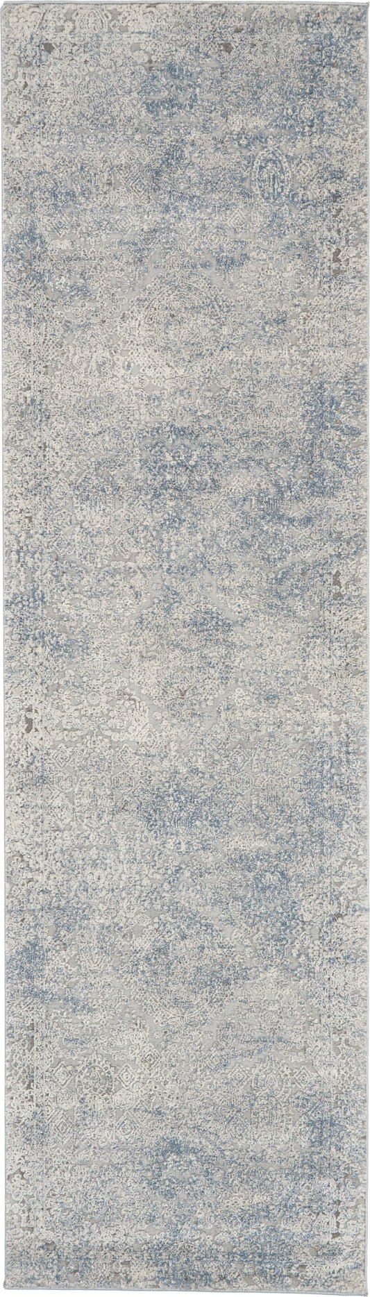 Nourison Rustic Textures 2'2" x 7'6" Ivory Light Blue Vintage Indoor Rug