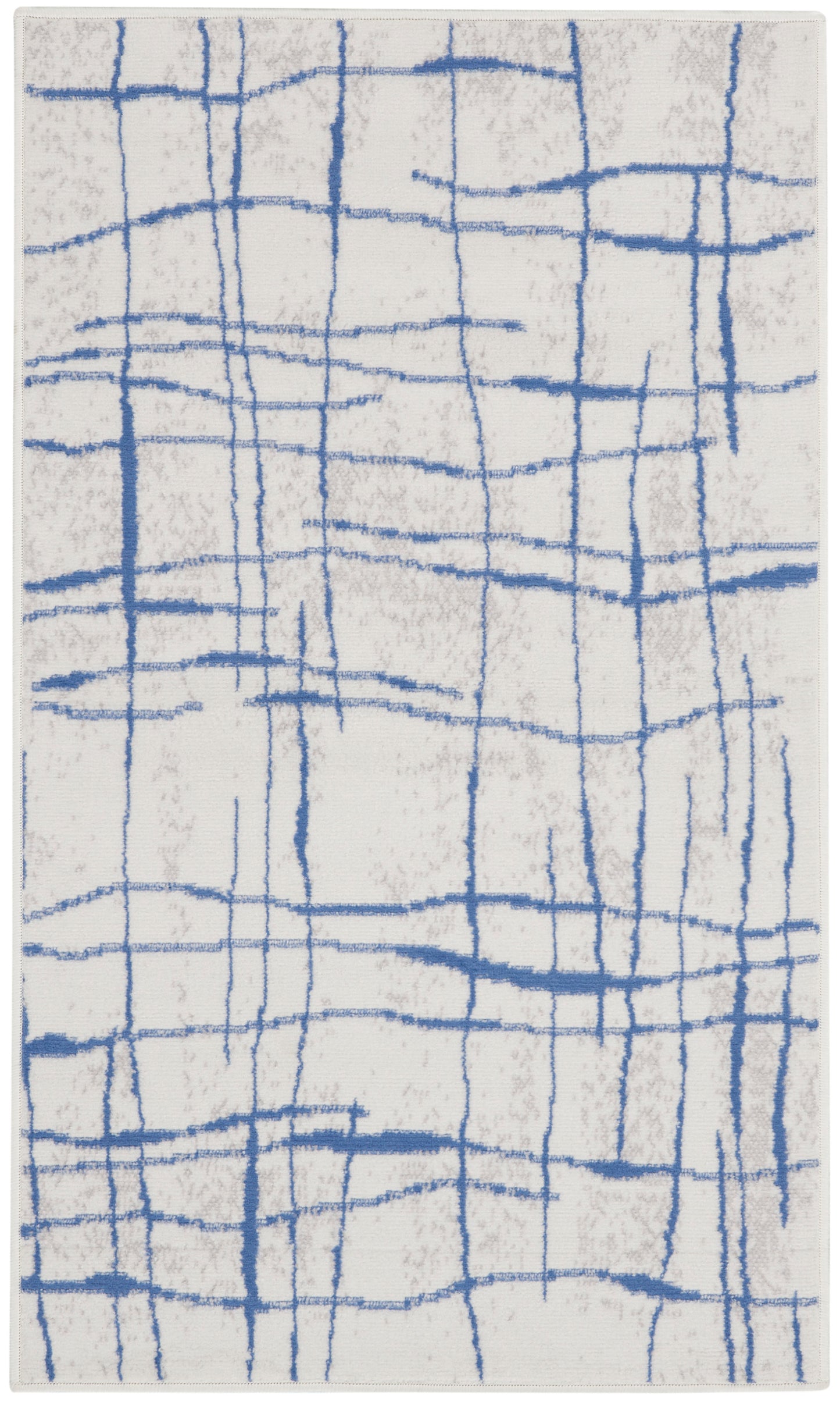 Nourison Whimsicle 3' x 5' Ivory Blue Modern Indoor Rug