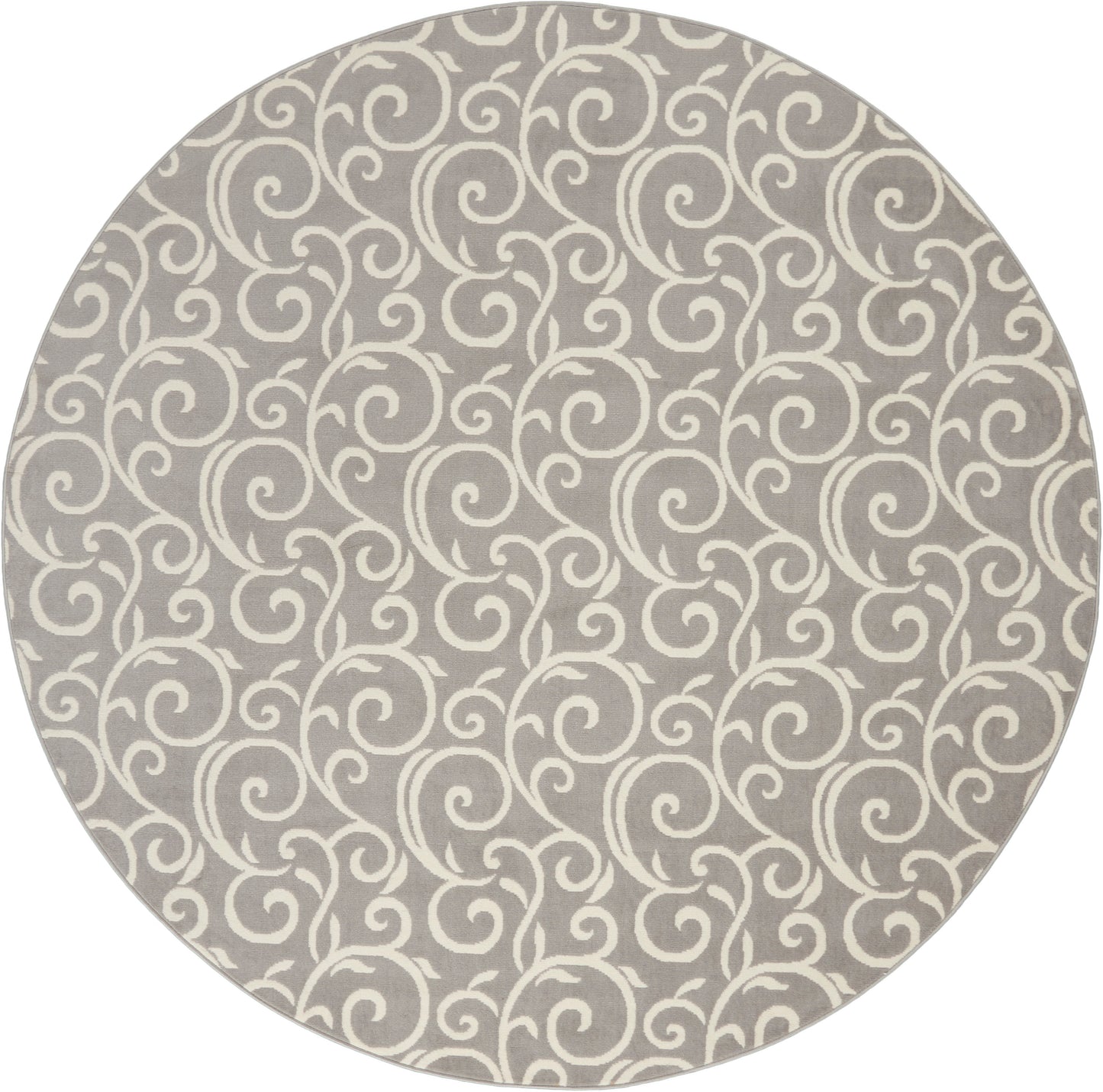 Nourison Grafix 8' x Round Grey Contemporary Indoor Rug