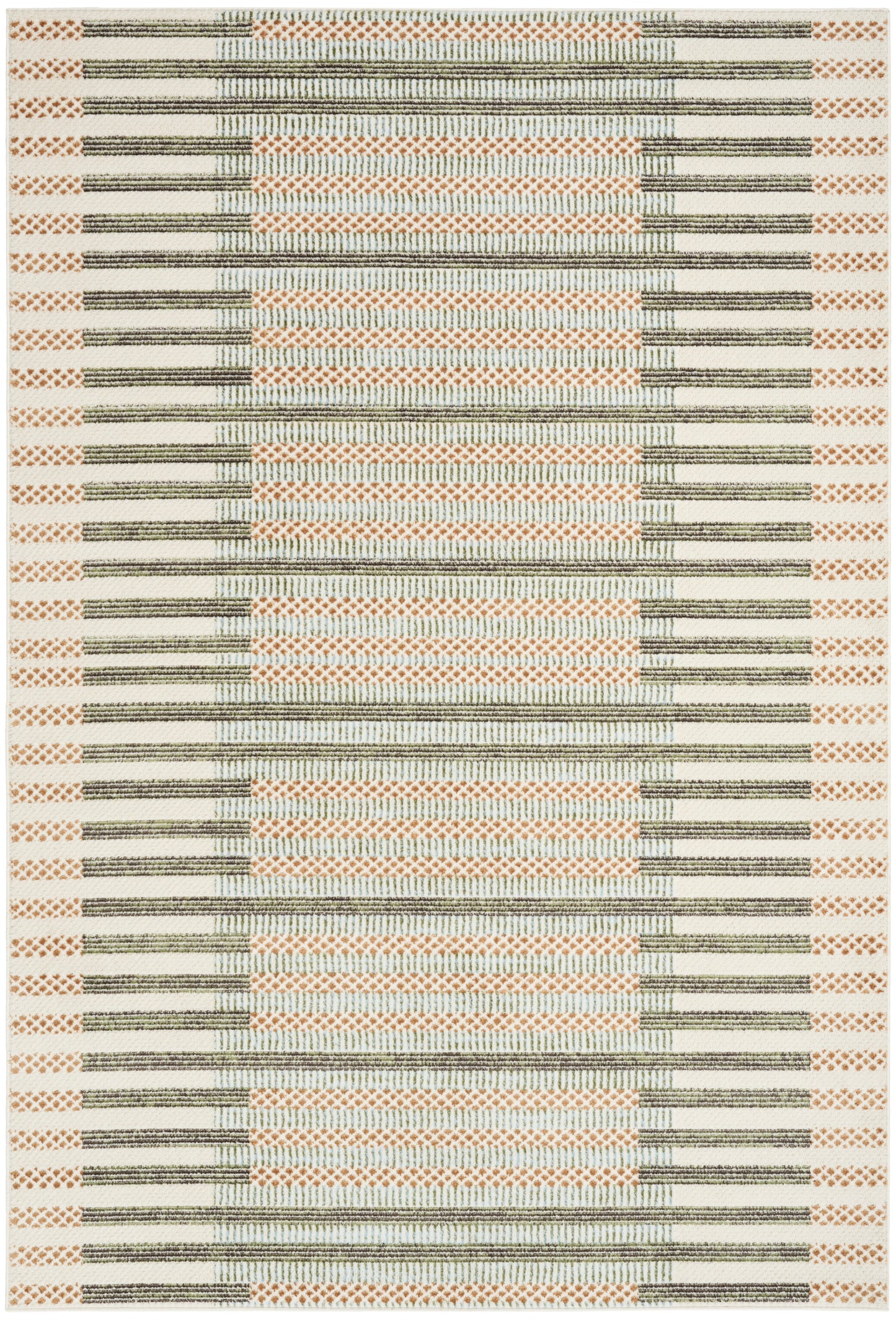 Nourison Nordic 5' x 7' Ivory Multicolor Modern Indoor Rug