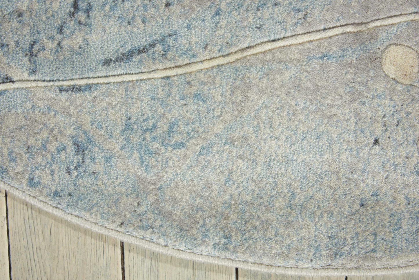 Nourison Somerset 5'6" x Round Silver/Blue Indoor Rug