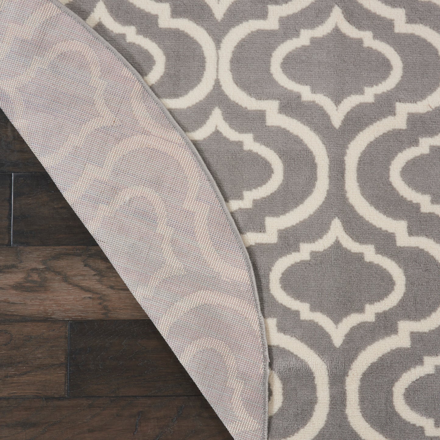 Nourison Jubilant 5'3" x Round Grey Contemporary Indoor Rug