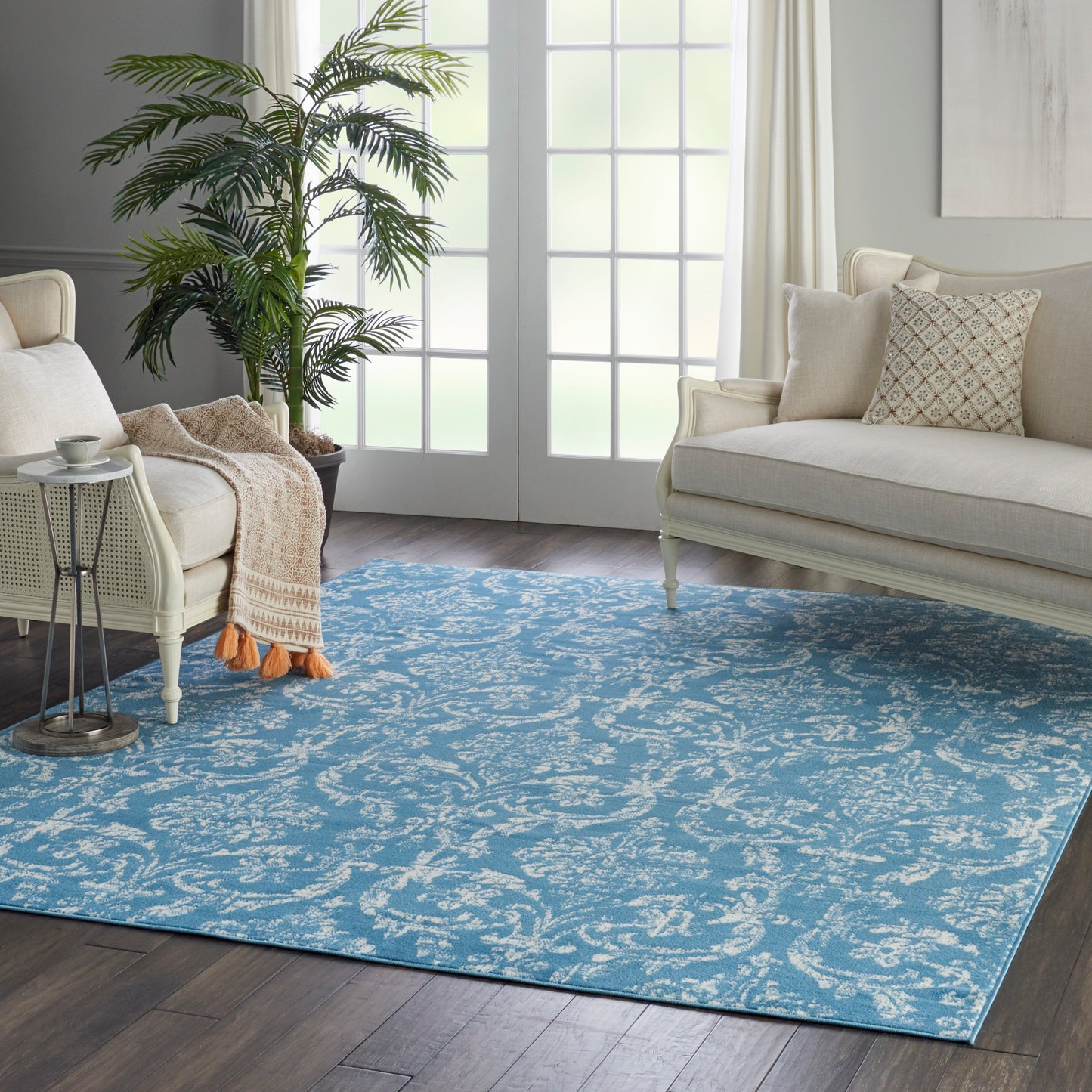 Nourison Jubilant 7'10" x 9'10" Blue Vintage Indoor Rug