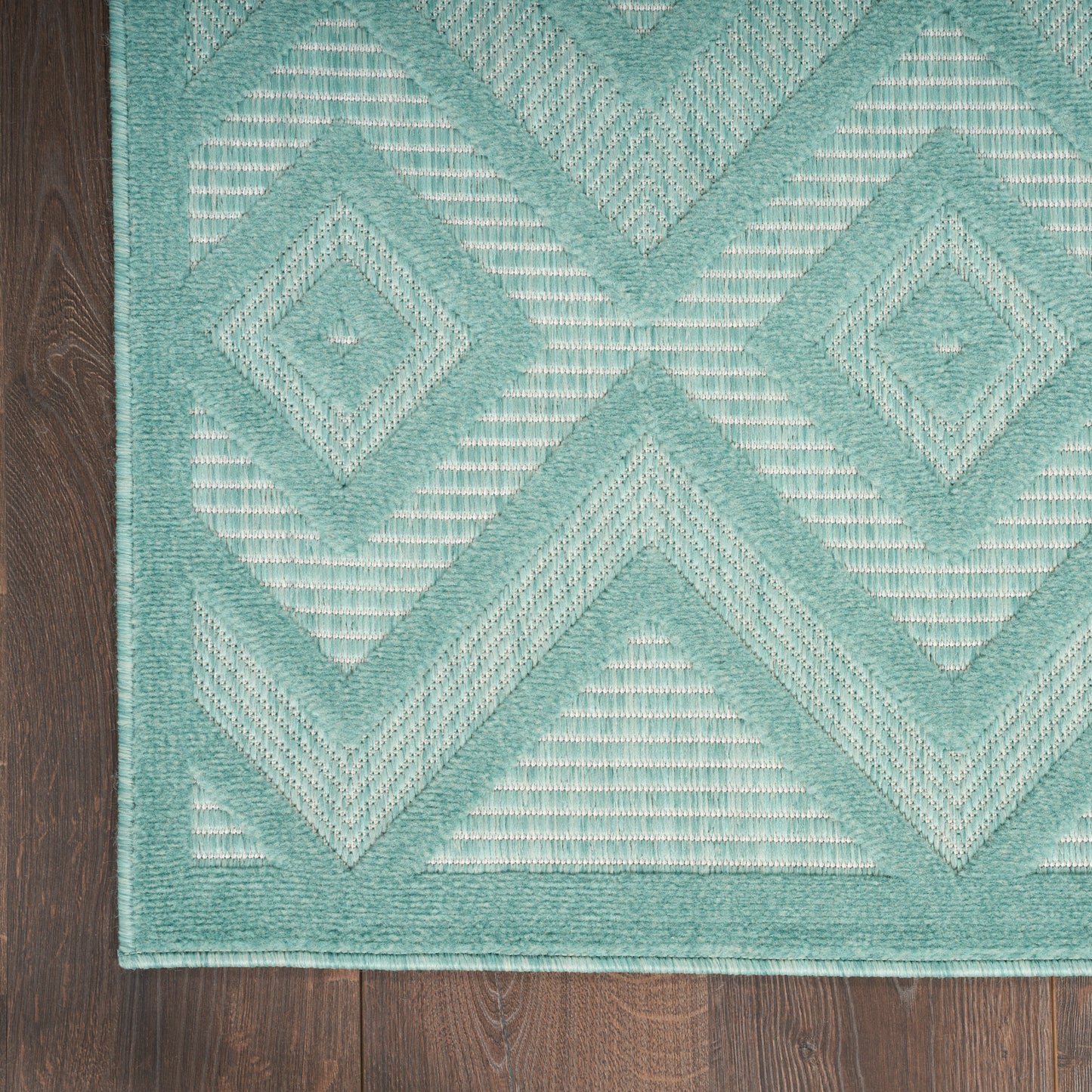 Nourison Versatile 8' x 10' Aqua Teal Modern Rug