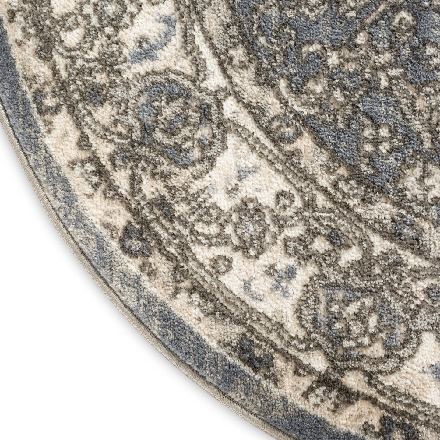 Nourison Quarry 8' x Round Blue Vintage Indoor Rug
