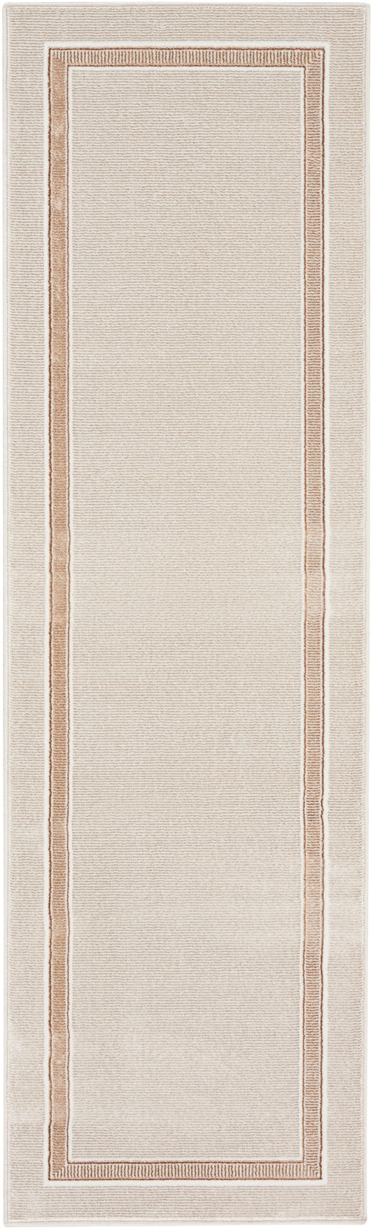 Nourison Glitz 2'3" x 7'6" Ivory Cream Contemporary Indoor Rug