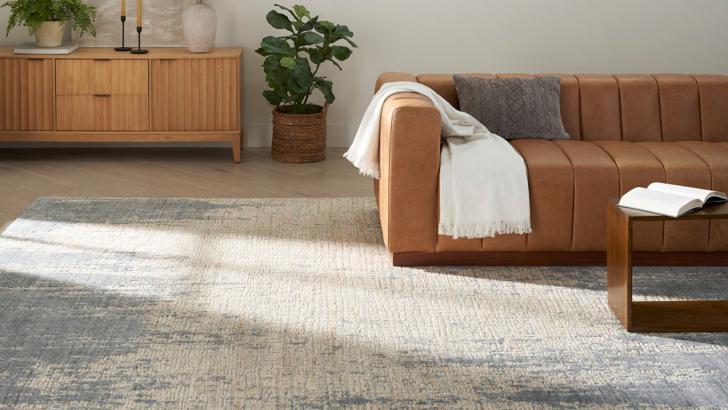 Nourison Harmony 9'9" x 13'9" Slate Beige Modern Indoor Rug
