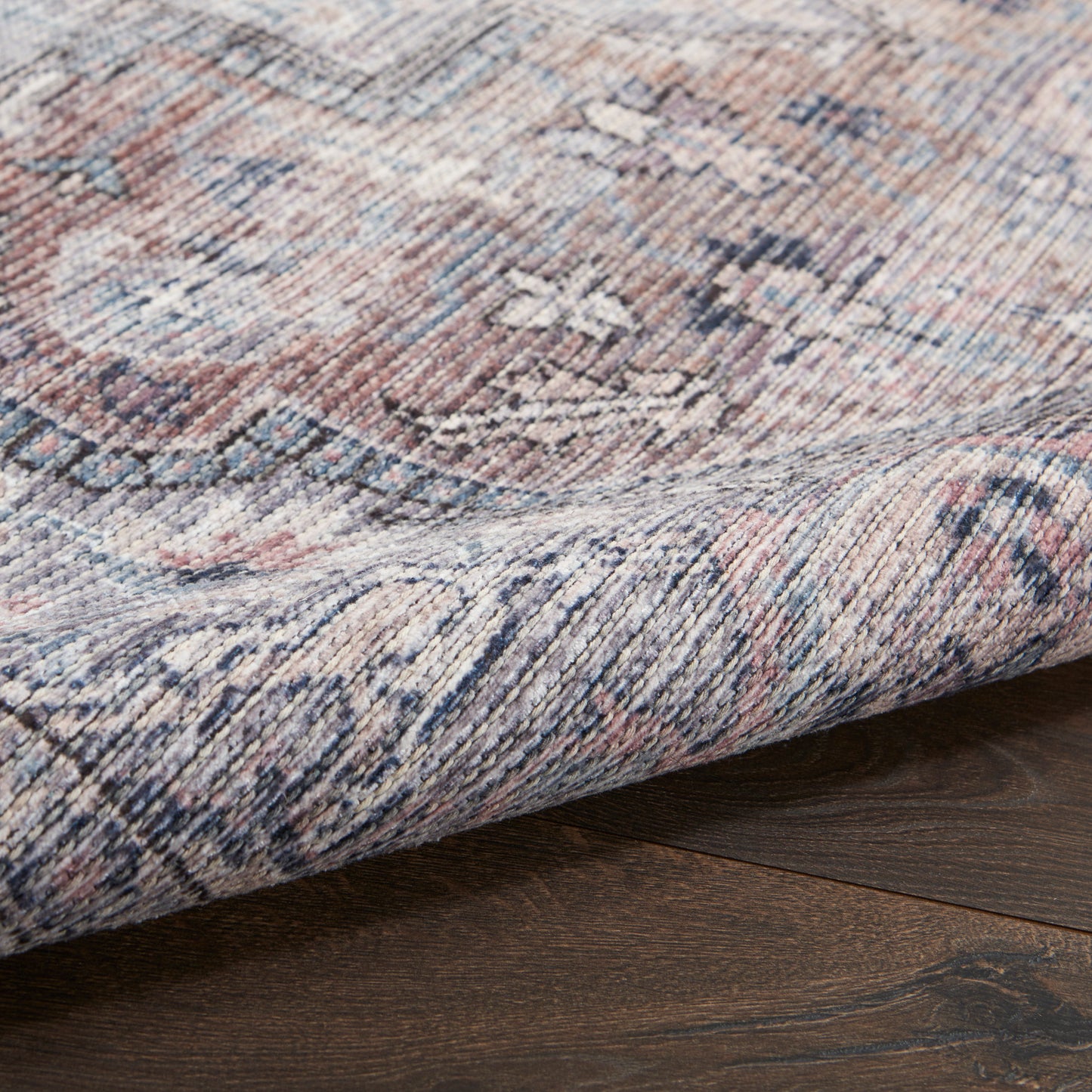 Nicole Curtis Machine Washable Series 1 6' x 9' Grey Vintage Indoor Rug