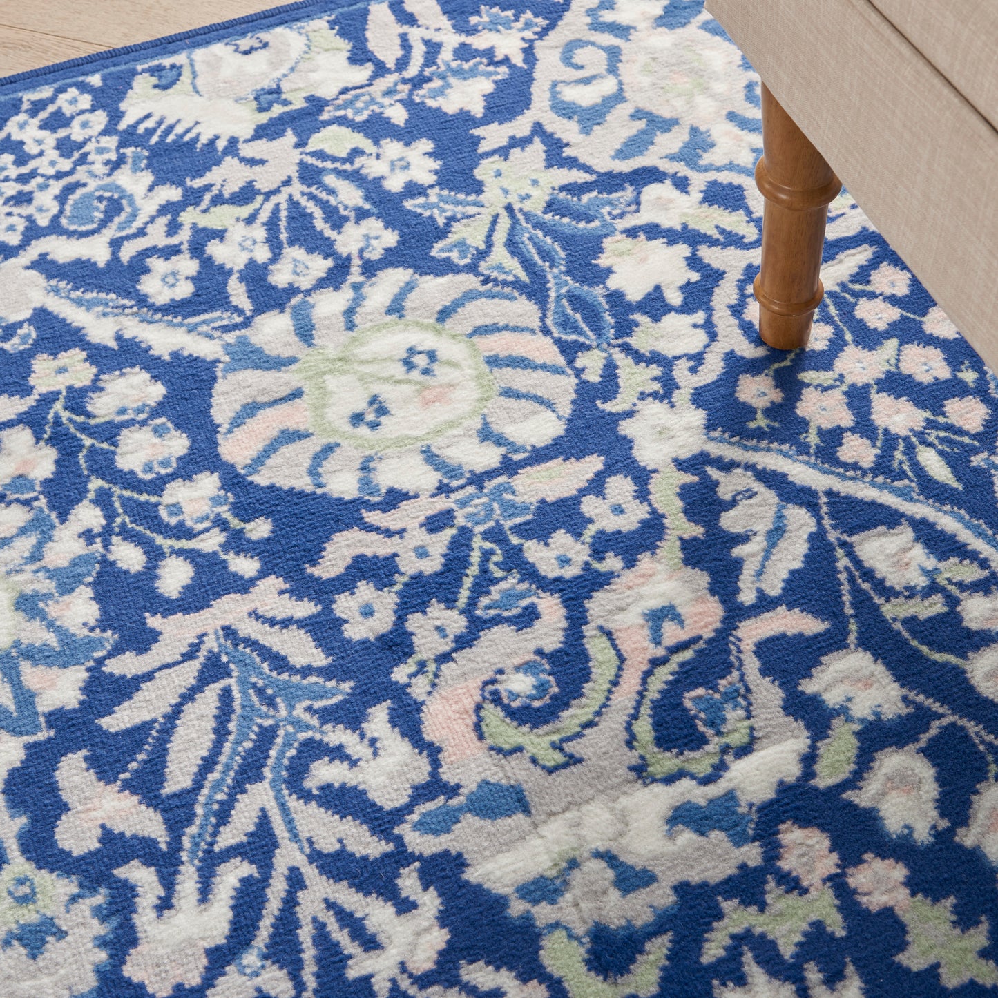 Nourison Whimsicle 6' x 9' Navy Multicolor Farmhouse Indoor Rug