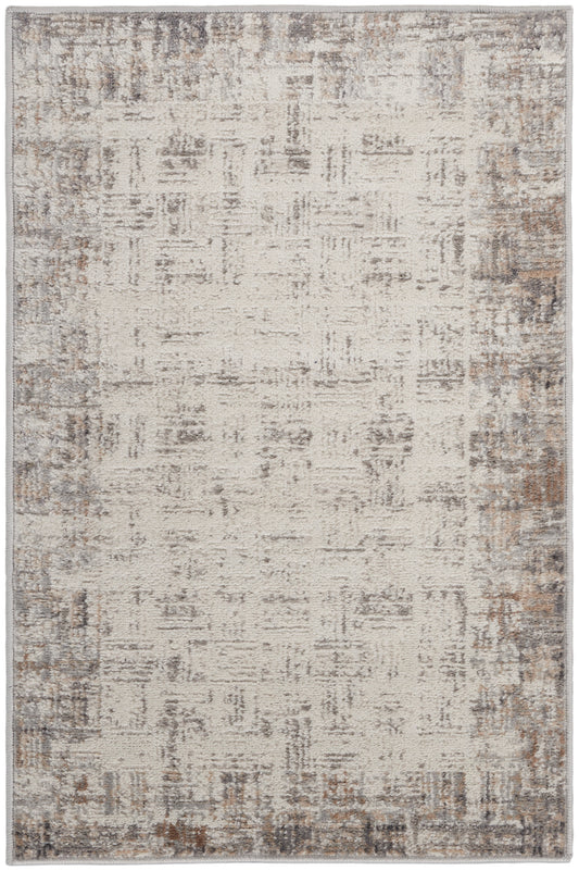 Nourison Elation 2' x 3' Ivory Grey Modern Indoor Rug
