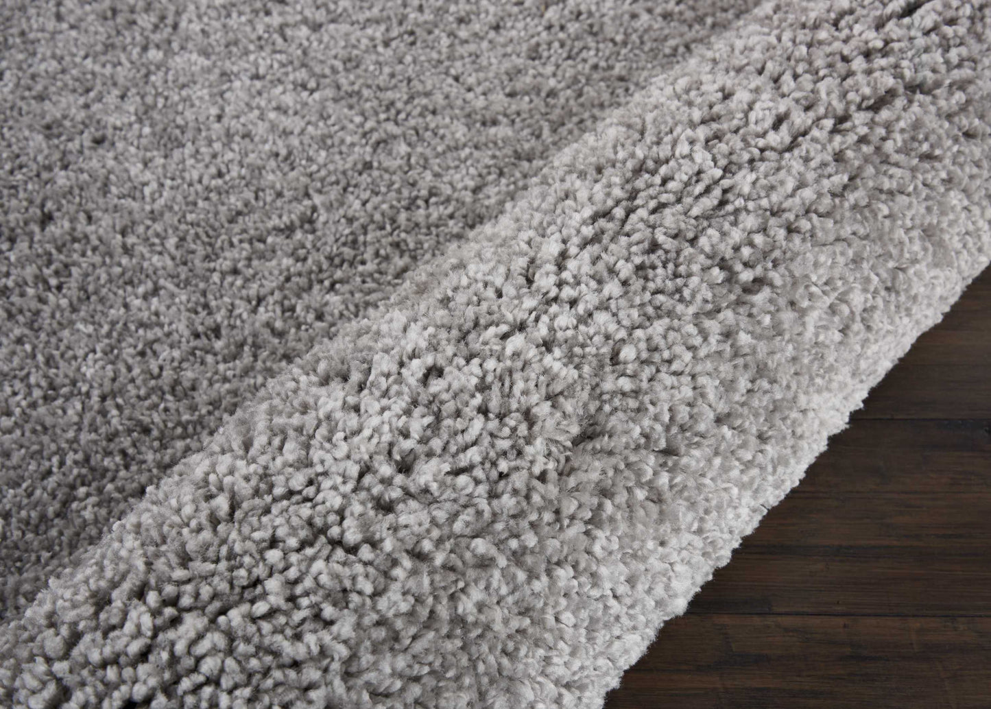 Nourison Malibu Shag 2'2" x 9'10" Silver Grey Shag Indoor Rug