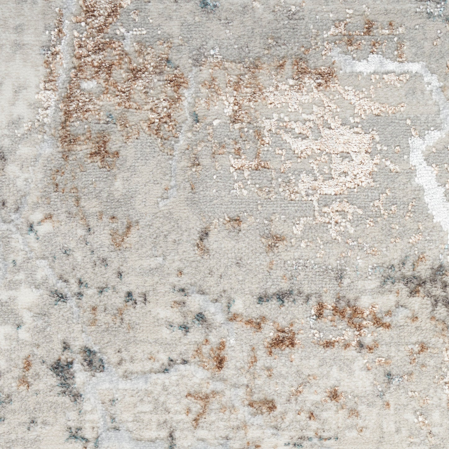 Nourison Glitz 5'3" x 7'3" Grey Multicolor Modern Indoor Rug