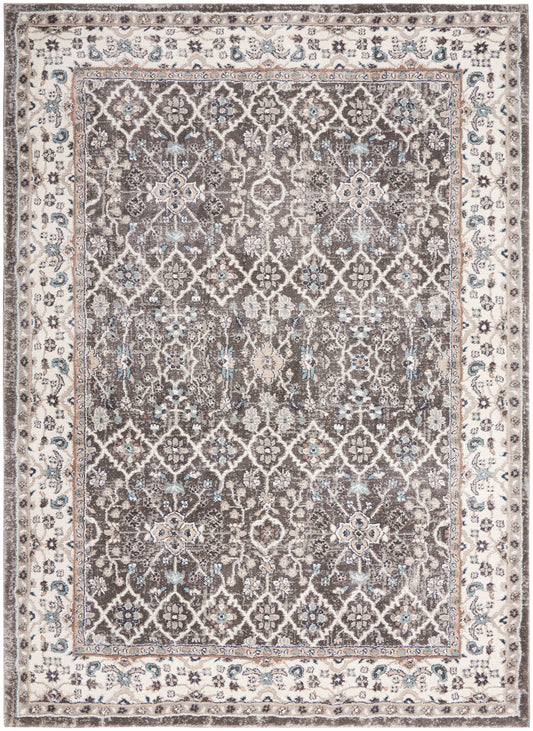 Nourison American Manor 5'3" x 7'3" Grey/Ivory Vintage Indoor Rug
