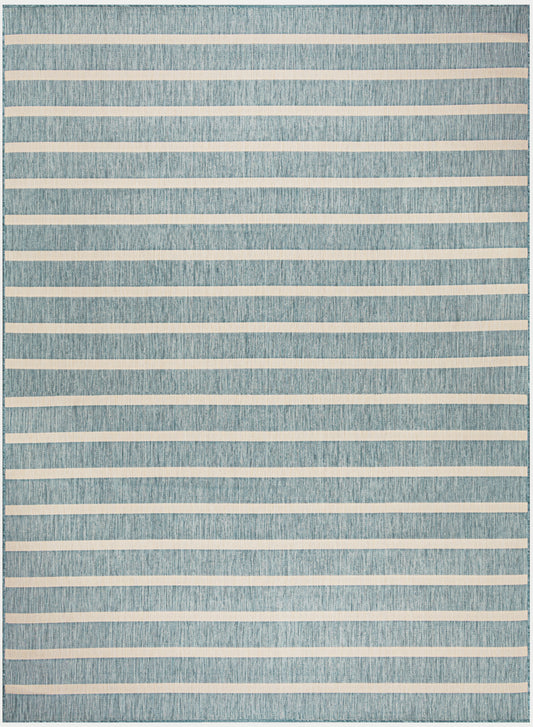 Nourison Positano 9' x 12' Aqua Ivory Modern Rug