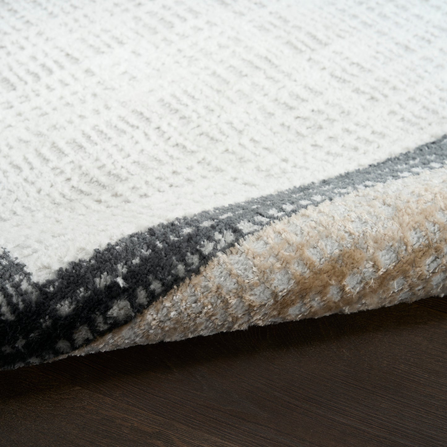 Nourison Dekor 2' x 4' Grey Charcoal Modern Indoor Rug