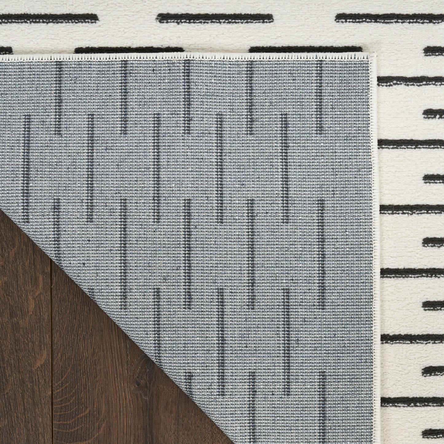 Nourison Nordic 4' x 6' Ivory Black Scandinavian Indoor Rug