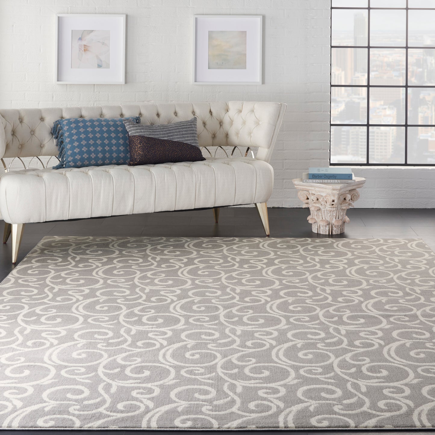 Nourison Grafix 7' x 10' Grey Contemporary Indoor Rug