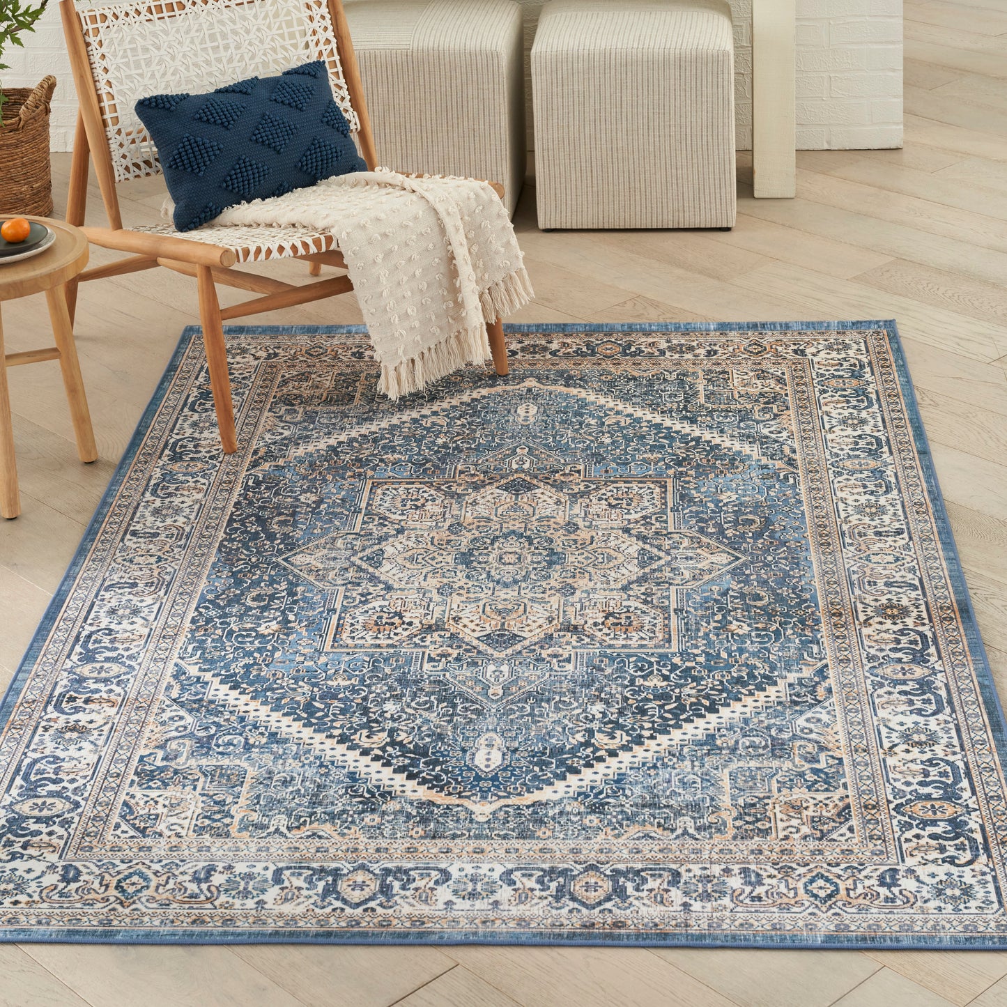 Nourison Vintage Home 5' x 7' Blue Bohemian Indoor Rug