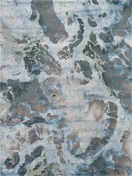 Nourison Prismatic 8'6" x 11'6" Grey/Slate Modern Indoor Rug