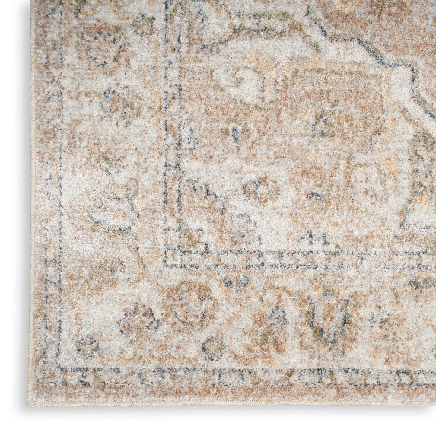 Nourison Astra Machine Washable 9' x 12' Beige Vintage Indoor Rug