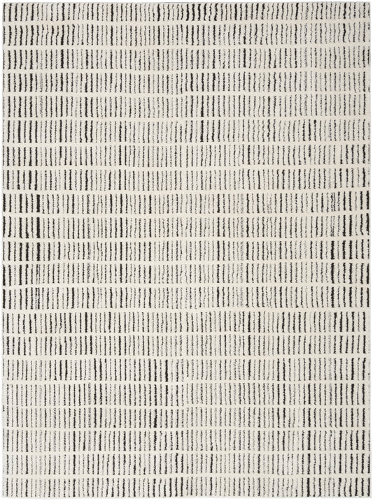 Nourison Modern Comfort 3'11" x 5'11" Ivory Black Scandinavian Indoor Rug