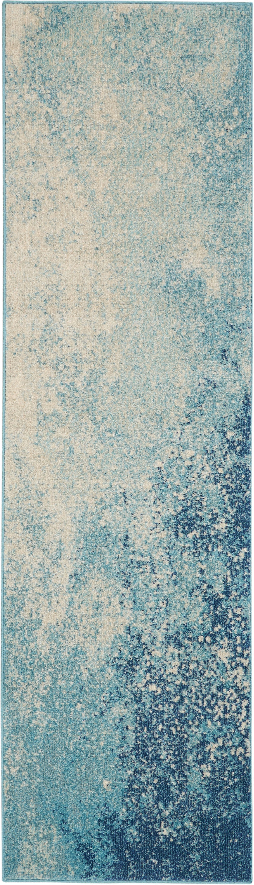 Nourison Passion 2'2" x 10' Navy Light Blue Modern Indoor Rug