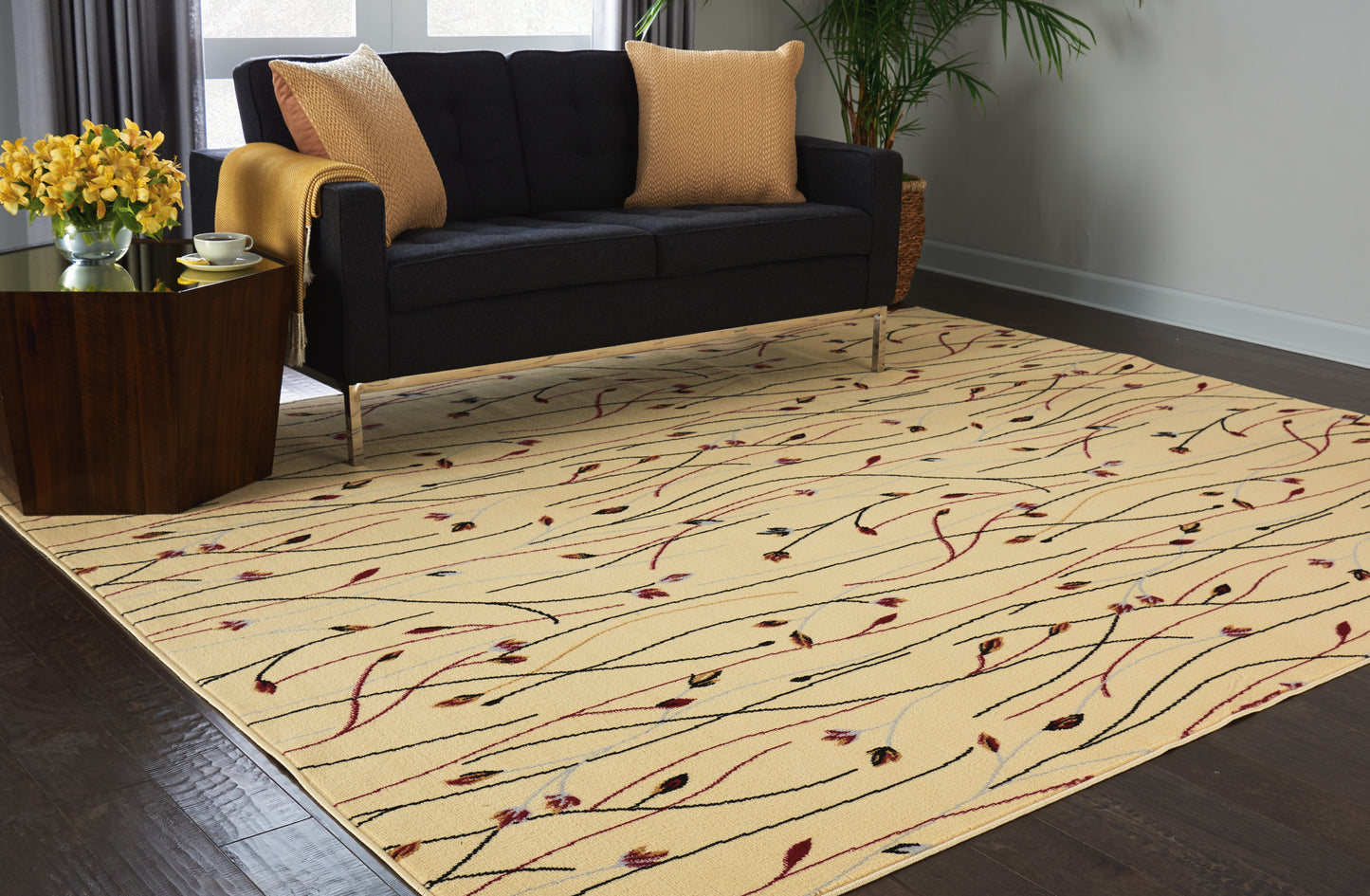Nourison Grafix 7'10" x 9'10" Cream Contemporary Indoor Rug