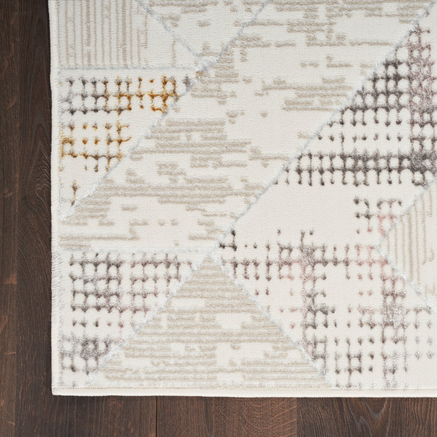 Nourison Glitz 3'11" x 5'11" Ivory/Multi Contemporary Indoor Rug