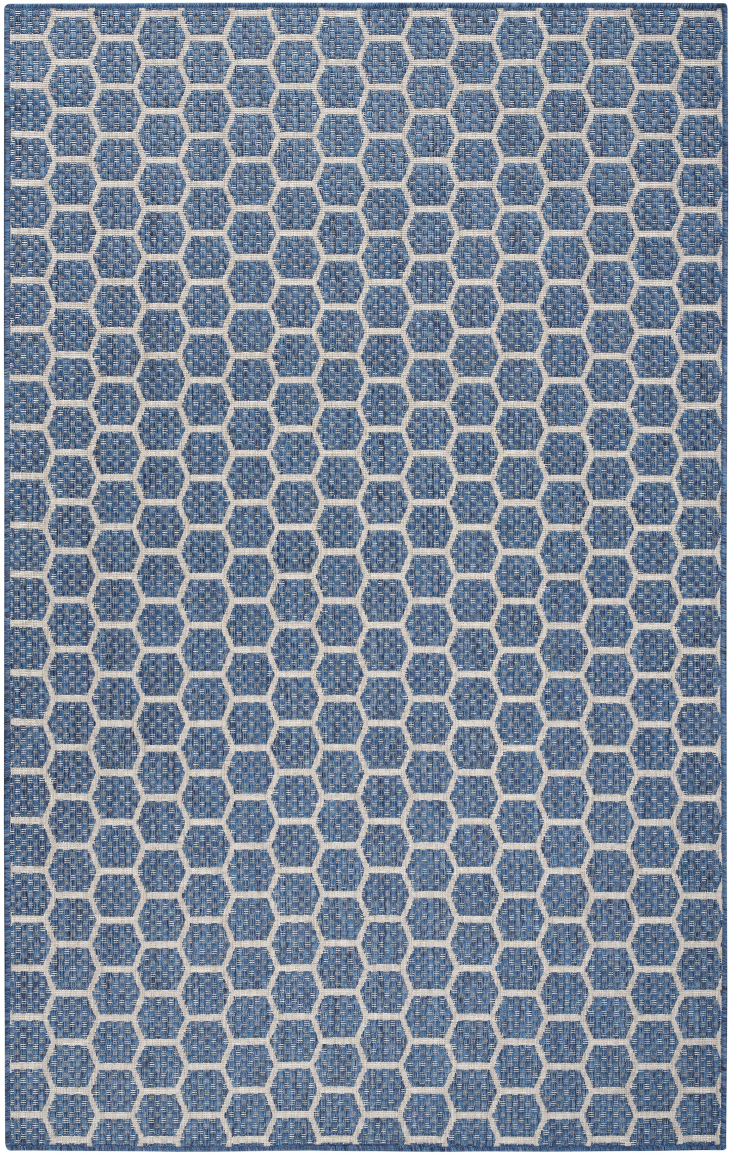 Nourison Twist Reversible 6' x 9' Blue Modern Rug