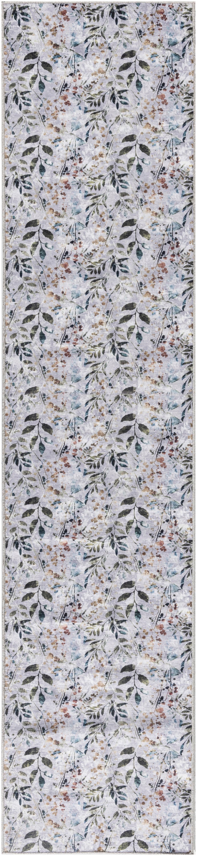 Nourison Nourison Washables 2'2" x 10' Grey Multicolor Contemporary Indoor Rug