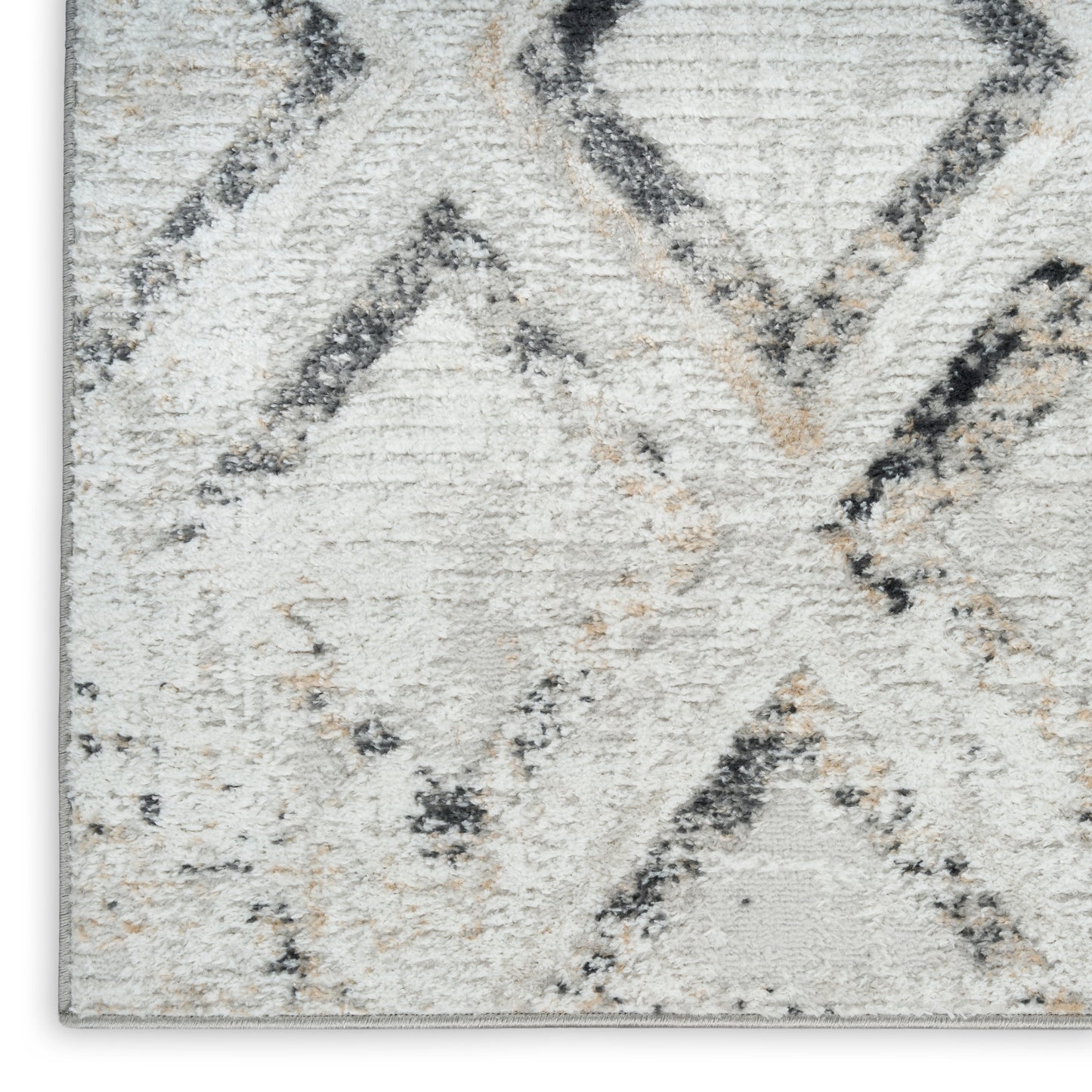 Nourison Dekor 7'10" x 9'10" Grey Charcoal Modern Indoor Rug