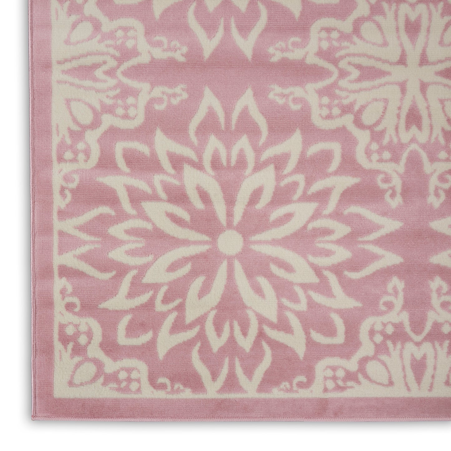 Nourison Jubilant 8'6" x 12' Ivory Pink Farmhouse Indoor Rug