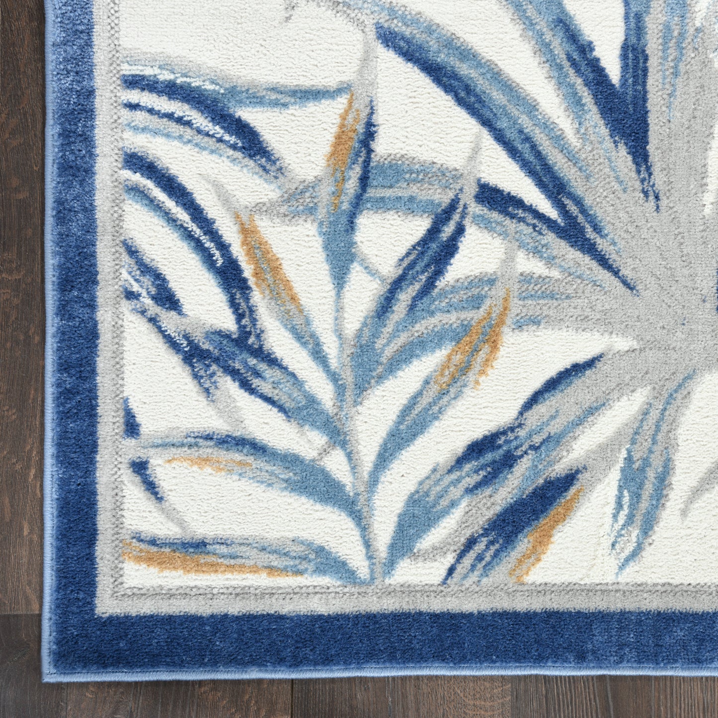 Nourison Seaside 5'3" x 7'3" Ivory Blue Tropical Indoor Rug