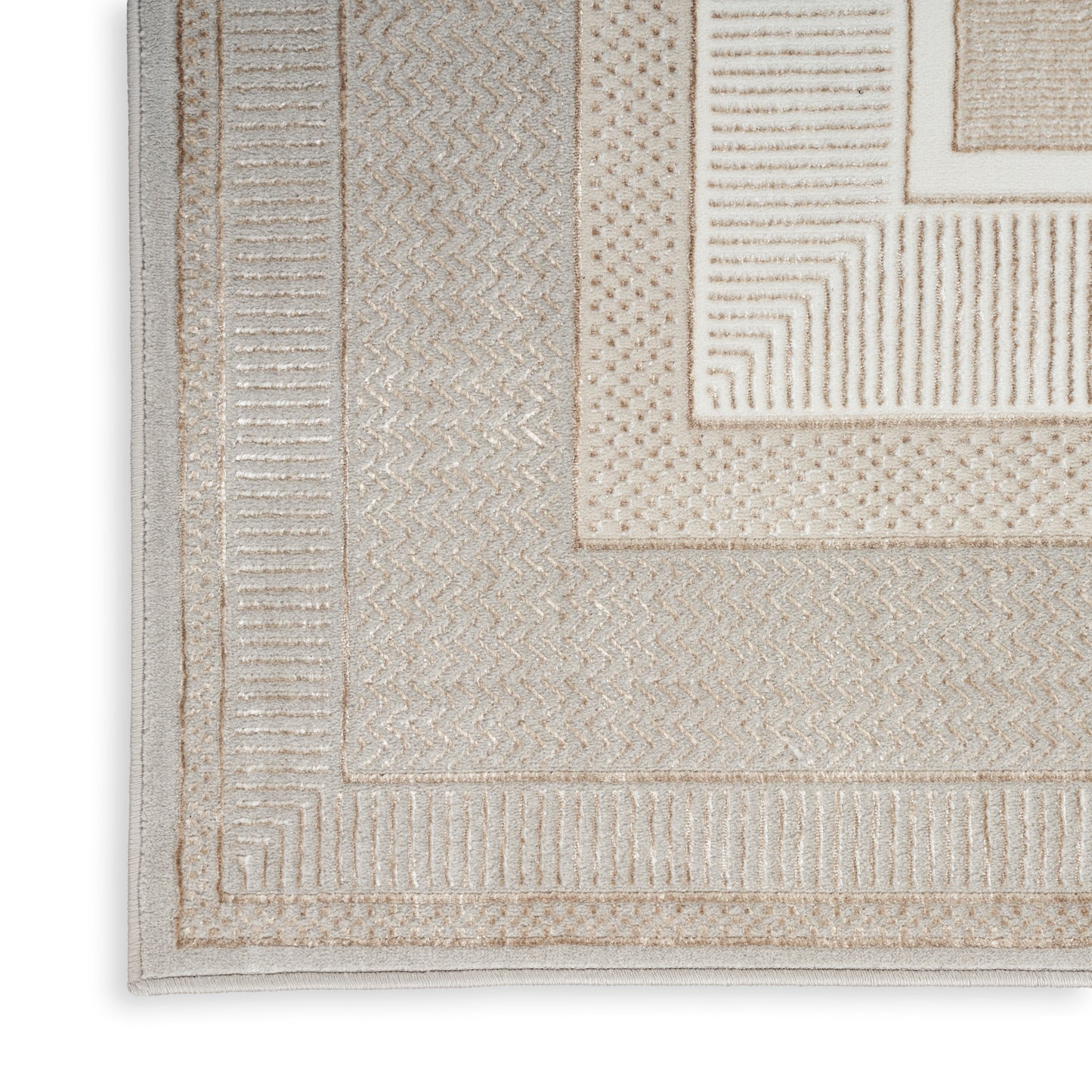 Nourison Glitz 3'11" x 5'11" Ivory Modern Indoor Rug