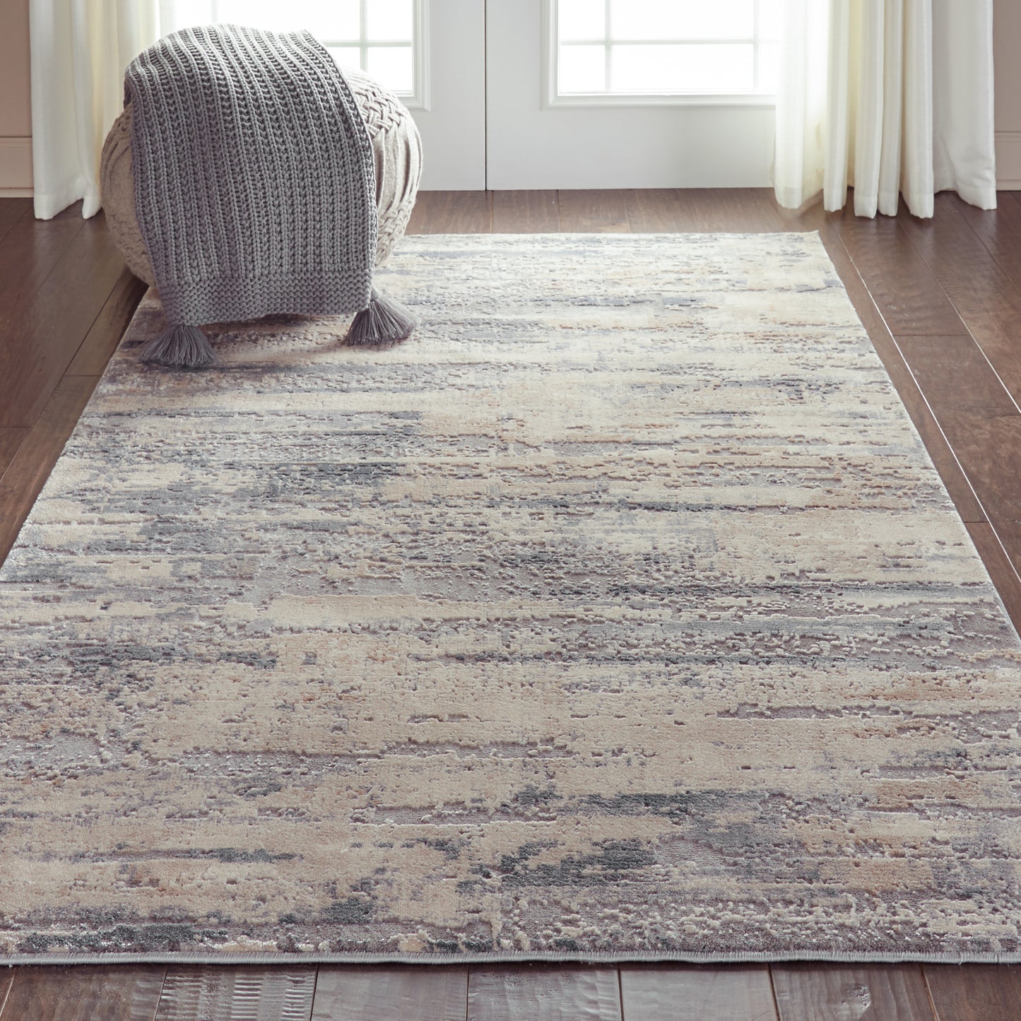 Nourison Rustic Textures 3'11" x 5'11" Beige Grey Modern Indoor Rug