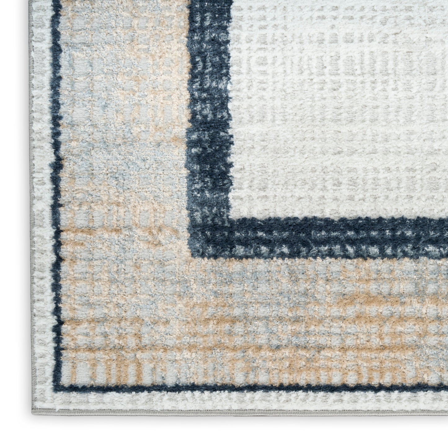 Nourison Dekor 7'10" x 9'10" Grey Navy Modern Indoor Rug
