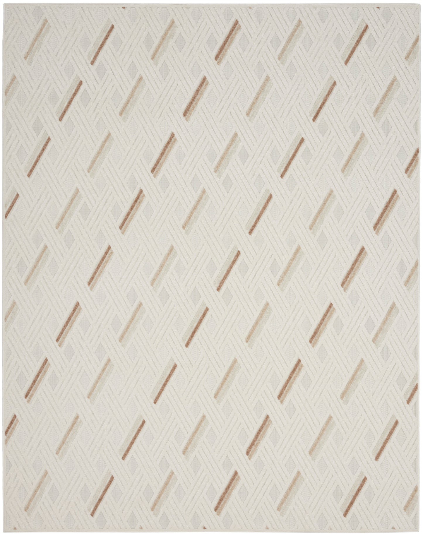 Nourison Care Free 9'2" x 12' Ivory Beige Modern Indoor Rug