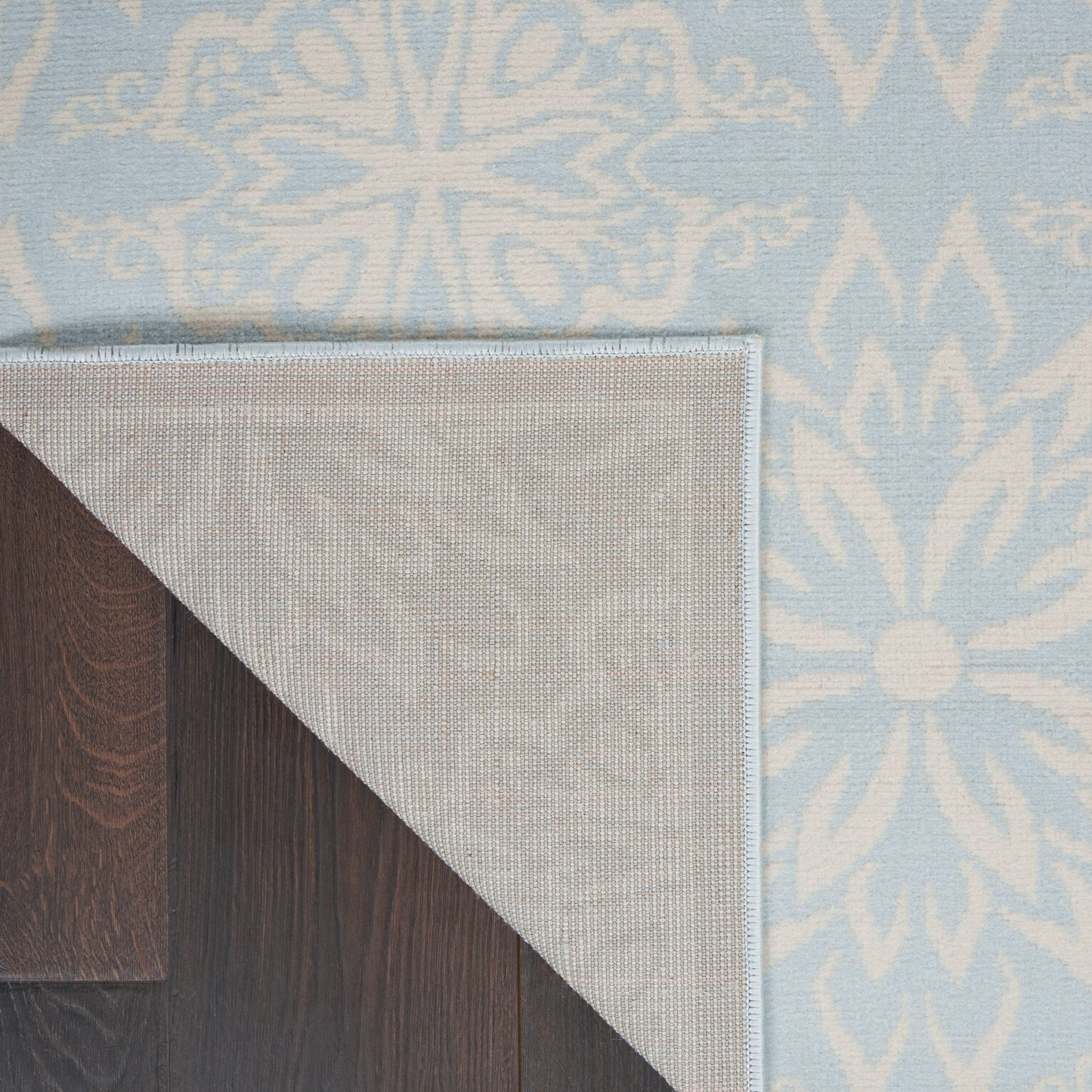 Nourison Jubilant 6' x 9' Ivory/Light Blue Farmhouse Indoor Rug